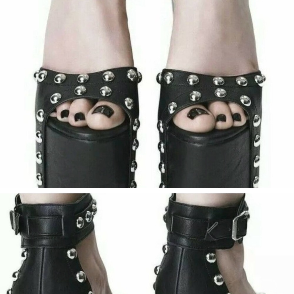 Killstar Stevie Platform Studded Black Women's Shoes